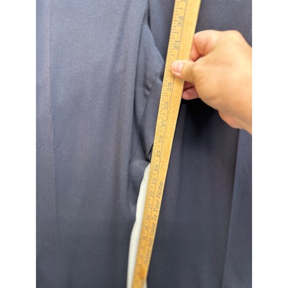 Lane Bryant Dress Casual Loose Fit Wide Stretch Leg Pants Navy Blue Size 4 - Picture 4 of 10